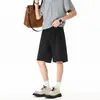 Shorts Deportivos Casuales de Seda Helada con Patrón de Estrella de Pedrería de Marca de Verano, de Largo hasta la Rodilla, Tallas Grandes, Color Sólido