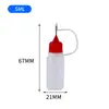 Atacado Frasco Seringa de HDPE 5-120ml Semitransparente Frasco squeeze para Líquido de Tatuagem Micropigmentação Frasco com Orifício para Agulha de Aço Inoxidável