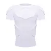 Conjunto personalizado de equipo de protección deportiva anticaída para baloncesto para hombres, ropa ajustada para entrenamiento de fútbol y rugby, camiseta de manga corta y pantalones cortos