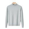 Suéter de Otoño e Invierno de Cuello Medio para Hombre Suéter Holgado Versátil con Forro Polar Grueso para Hombre Blanco Base Suéter de Cuello Medio