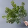 Plantas verdes artificiales en stock, manojos de helecho, hojas de helecho, hierba de helecho para decoración de paredes interiores y diseño de paisajes, césped artificial al por mayor