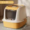 Caixa de Areia para Gatos Extra Grande Anti-Respingo e Anti-Odor Totalmente Fechada Banheiro para Gatos Caixa de Areia para Filhotes com Tampa Flip-Top Suprimentos para Pets Atacado