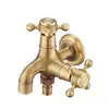 Grifo para Lavabo de Fregona Extendido Estilo Europeo, Doble Uso con una Entrada y Dos Salidas, Pistola de Pulverización de Apertura Rápida de 6 Puntos, Grifo de Agua Fría Único