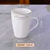 Taza de Cerámica Taza de Café con Asa Taza de Té Kung Fu Porcelana de Hueso Resistente al Calor Taza para Beber Casera Taza de Té con Flores Taza de Leche Taza Creativa