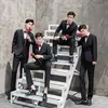 Grupo do Irmão do Noivo, Terno do Grupo dos Padrinhos, Terno de Casamento, Terno Masculino, Terno de Três Peças, Colete e Camisa