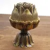 Venta al por mayor de fábrica TikTok quemador de incienso popular aleación Loto pequeño quemador de incienso quemador de incienso para el hogar plato decorativo incienso incienso Xiangyun
