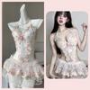 Lencería Sexy para Mujer, Pijama Sexy de Una Pieza Estilo Abstinencia, Falda que Cubre las Caderas, Suministros Divertidos para Parejas Sexys