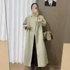 Trench Coat Longo Minimalista Relaxado Chic 066 em Estoque, Sem Devoluções ou Trocas