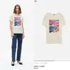 [Recomendação Principal] Nova Coleção Primavera/Verão 26 Yuran: Camiseta de Manga Curta com Ilustração da Praia de Barcelona em Algodão de Cânhamo