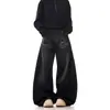 Jeans Retro Casuales Americanos Rectos Lavados Scimitar Primavera 2025 para Hombres y Mujeres Pantalones Sueltos de Pierna Ancha Caídos Hasta el Suelo