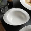 Platos de Cerámica para Uso Doméstico, Platos Hondos, Vajilla para Hotel y Restaurante, Platos Irregulares para Ensalada, Platos Estilo Occidental, Estilo Nórdico, Sencillos y Elegantes