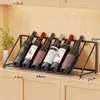 Adega, prateleira para vinho tinto, suporte inclinado para taças de vinho, suporte invertido de alta qualidade para garrafas de vinho tinto, decoração de armário de vinho para hall de entrada, expositor de vinho