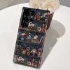 Estojo para Celular Samsung Estilo Estante de Livros Floral Tons Escuros Retrô Venda Quente Transfronteiriça Atacado Capa Protetora Anti-Queda Galaxy S24+