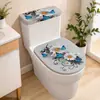 Funda de Inodoro de Tela de Mármol con Flores de Plantas Transfronterizas Juego de 2 Piezas Cubierta Protectora de Baño para el Hogar Fabricante Venta al por Mayor