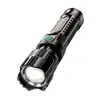 Cruz-border nova lanterna ao ar livre multi-funcional de longo alcance lanterna de iluminação luz lateral laser branco