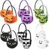 Nueva Bolsa de Dulces de Halloween Bolsa para Pedir Dulces Infantil Bolsa de Tela de Mano Fiesta del Festival de Fantasmas Decoración de Regalo Bolso de Mano Hecho a Mano