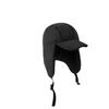 Chapéu Lei Feng de algodão quente para inverno com proteção para as orelhas para homens e mulheres, chapéu de piloto simples e moderno coreano, boné com aba