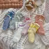 Meias Grossas Estilo Princesa Doce para Mulheres Outono e Inverno Fofas Meias de Pelúcia para Dormir Meias Quentes de Coral Fleece para Casa