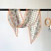 Lenço de Seda Leve e Respirável de Verão, Lenço Longo de Seda com Estampa Paisley 170, Lenço Cinto Multiuso, Protetor de Pescoço