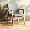 Silla de Madera Maciza Silla de Computadora Silla de Oficina para Estudiar Silla de Escritorio Moderna Simple Cómoda para Estar Sentado Respaldo Silla de Comedor Doméstica