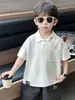 Camisa Polo de Verão para Meninos 2026 Novo Estilo Camiseta Elegante Fina de Manga Curta para Crianças Moda Bebê Menino Top Casual da Moda t