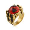 Anillo de acero inoxidable con personalidad de hip hop estilo punk con diseño retro popular transfronterizo entre Europa y Estados Unidos