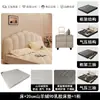Estilo Crema Concha Cuero Genuino Luz de Cama Lujo Moderno Minimalista Cama Doble de 1.8m Dormitorio Principal Gama Alta Grande Suave Tapizado Cama de Boda