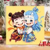 Pintura Digital Nezha DIY Fofo Criança Mágica Caos no Mar Colorir Presente de Feriado Feito à Mão Desenho Decorativo Desenho para Pendurar