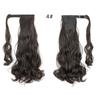 Peluca de cola de caballo con velcro para mujer, cabello largo, trenza, correa, peluca, cabello liso, cabello rizado, cola de caballo