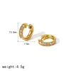 Pendientes de acero inoxidable y titanio con diseño de nicho INS europeo y americano para damas, pendientes de oro de 18 quilates multicapa con diamantes, temperamento de moda