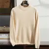 Suéter de Cachemira de Cuello Alto Nuevo para Otoño e Invierno Suéter de Lana Grueso Cálido para Hombre Capa Base Invierno Suéter de Cachemira de Cabra para Hombre