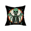 Funda de almohada de Halloween más vendida transfronteriza con estampado de calabaza y fantasma, cojín para sofá, cojín para cabecera, cojín decorativo navideño