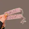 Grampo de Cabelo com Borboleta de Strass e Franja de Alta Resistência, Presilha Rosa, Acessório de Cabelo com Presilha de Encaixe Vintage, Novo Ornamento de Cabelo Estilo Chinês Mongol