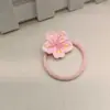 Grampo de Cabelo Flor de Ovo Flor Rosa Doce Grampo de Uma Palavra Headwear de Flor de Cerejeira Infantil Presente para Aula Jardim de Infância Elástico de Cabelo Anéis de Cabelo