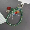 Cadena para Teléfono Móvil de Flor de Vidrio Estilo Coreano Ins Accesorios de Borla de Alto Valor Cordón Colgante Corto para Equipaje Espejo Retrovisor del Coche