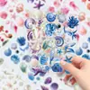 5 Piezas de Pegatinas Transparentes para Mascotas con Criaturas Marinas, Perlas y Conchas, Estilo Ins, para Cajas de Almacenamiento de Tazas DIY