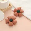 Novo Estilo Flor de Tecido Xadrez Girassol Algodão Flor de Cinco Pétalas diy Acessórios de Cabelo Sapatos e Chapéus Sapatos e Chapéus Decorativos Flores