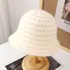 Sombrero de cubo de punto con letras moderno coreano para mujer, Nuevo sombrero de cubo versátil pequeño para la cara de primavera y otoño, Sombrero cloché plegable para protección solar