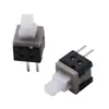 Interruptor de botón táctil cabeza alta 5.8 x 5.8 - 4p fila doble cuatro pines interruptor de autobloqueo botón interruptor plateado cobre