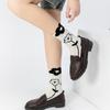 Calcetines Zhuji para Mujer de Media Pantorrilla para Primavera y Otoño, Calcetines Largos Anti-Olor para Otoño e Invierno, Calcetines Deportivos de Estilo Japonés Casual que Absorben el Sudor
