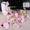 Simulación Ratán de Flor de Cerezo Colgante de Pared Ratán de Flor Artificial Conducto de Aire Acondicionado Interior Techo Decoración de Boda Planta de Vid de Plástico