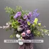 Arranjo de Chão para Casamento Roxo Guia de Caminho Flor Pendurada Flor Artificial Flor Artificial Banquete de Noivado Arranjo de Casamento Decoração de Palco de Salão de Casamento Flor
