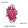 Broche de flor de cristal colorido, hermoso, retro, creativo, único, europeo y americano, accesorios de ropa para mujer
