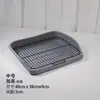 Inodoro para Perros de Acero Inoxidable Inodoro para Perros Perro Grande Extra Grande Inodoro para Mascotas Orinal Tipo Plano Anti-Salpicaduras Anti-Fugas Orina