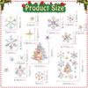 RPS841-845 Copo de Nieve Navideño Arcoíris Colorido Electroestático Adhesivo para Vidrio Atrapasol Antigolpes de Pájaros Adhesivo para Ventana