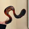 Pinza de Agarre Geométrica Estampado de Leopardo para Mujer 2025 Nuevo Clip de Tiburón de Alto Nivel Volumen Capilar Tamaño Grande Pasador Clip para la Parte Trasera de la Cabeza Adorno para el Cabello