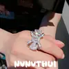 Collar con gemas y arcoíris de sombra de agua de lago, diseño LULU, pendientes con corte de circonita y arco bañados en oro de 18 quilates