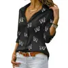 Estación independiente 2025 explosión camisa de verano para mujer nueva tendencia europea y americana camisa estampado de animales 3D
