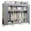 Guarda-Roupa Simples para Quarto de Casa Aluguel Guarda-Roupa Portátil Tubo de Aço Armário de Armazenamento Metal Bom Item Compartilhamento