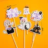 Caixa de Almoço de Polpa de Halloween Decoração de Bolo Fantasma Engraçado Demônio Abóbora Pom-pom Chapéu Pequeno Acessórios de Inserção